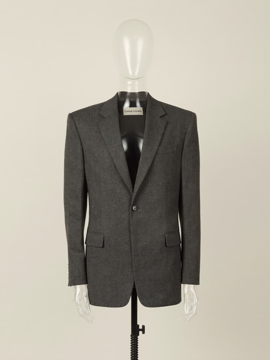 Maison Élan Charcoal Wool Blazer
